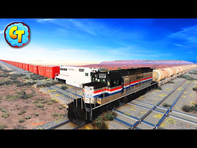 Dispatcher Mistake Freight Trains Bad Accidents 🔴 BEAMNG.Drive Stream