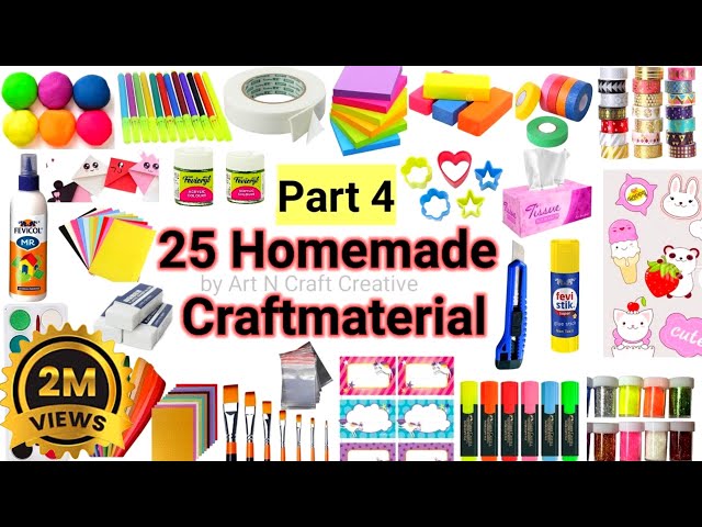 25 Home made craft materials items/How to make Craft Materials in home for School/25 Ghar pe Crafts🤩