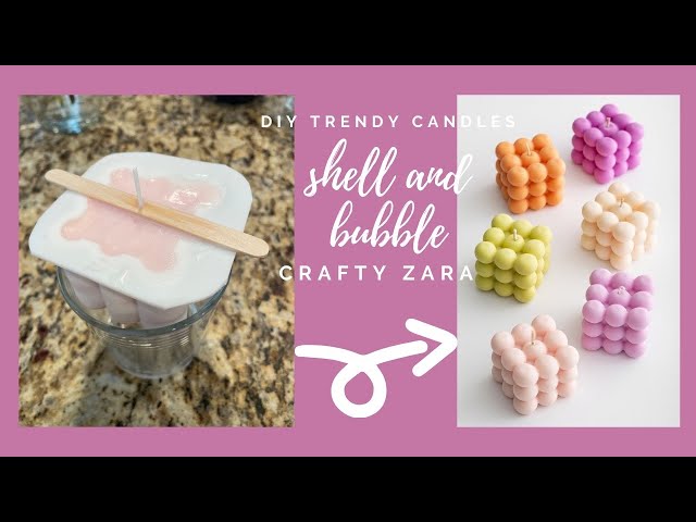 How to Make Trendy Candles, Bubble Candle and Shell Candle