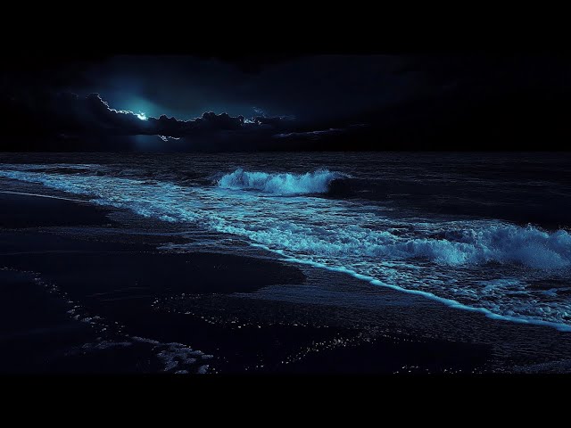 Ocean Waves for Deep Sleep, Ocean Sounds For Deep Sleeping With A Dark Screen And Rolling Waves