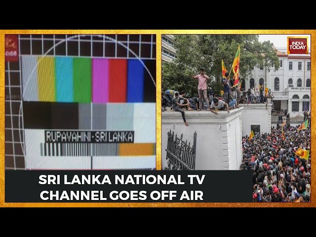 Protestor Takes Over Sri Lanka's National TV Channel Rupavahini, Broadcast Goes Off Air | Lanka News