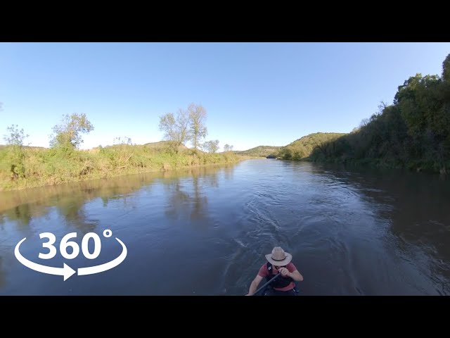 Upper Iowa River: Iverson Bottoms Access to Iverson Bridge Access (Time-lapse)