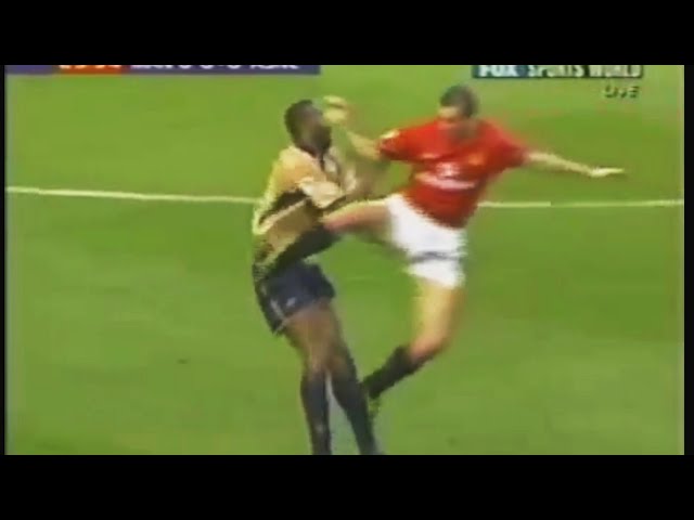 Keane Tries Injuring Vieira Repeatedly