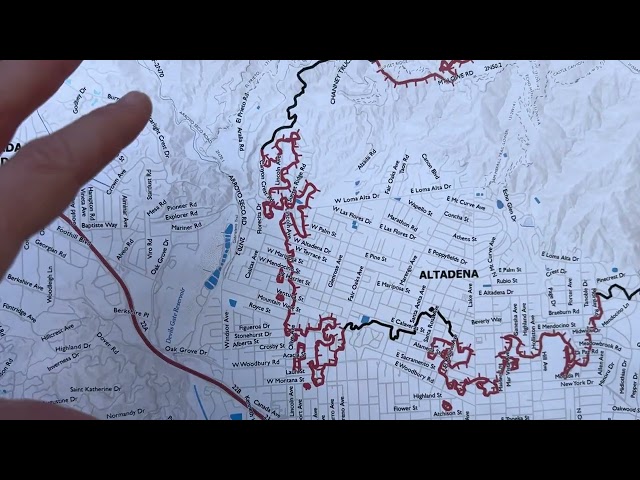 Eaton Fire 1/12/25 Map explained