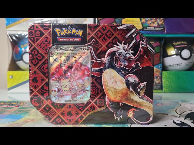 Paldean Fates Shiny Charizard ex Tin Opening