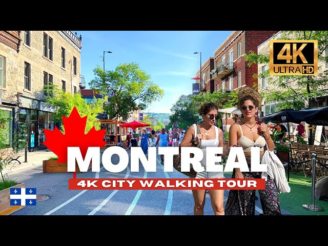 🇨🇦 Montreal Walking Tour - Explore Summer Pedestrian Streets [4K HDR /60fps]