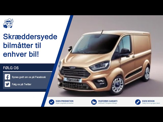 Bilmåtter til Ford Tourneo Custom Bus til 2-delt 2015-2017