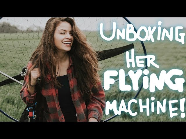 My Girlfriend got a FLYING MACHINE!!! Unboxing and First Flight! Parajet Maverick: Atom 80!!!