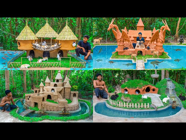 LIVE: Building Incredible Animal Houses in the Jungle! 🏡🐰🐶