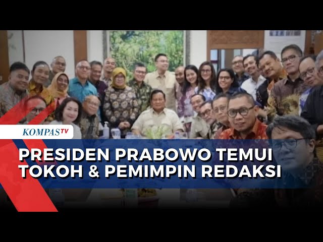 Momen Presiden Prabowo Temui para Tokoh & Pemimpin Redaksi, Gelar Diskusi-Makan Siang Bersama