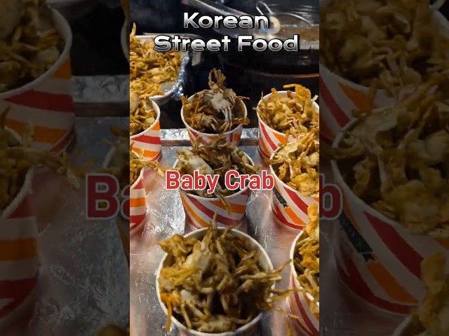 Baby Crab fry - Popular Korean #streetfood #food #foodie #bakeryitems #koreanfoodies #korea