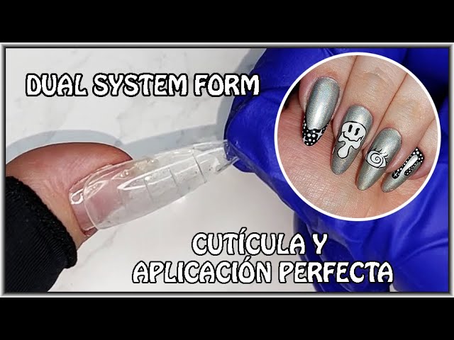 Como hacer UÑAS con DUAL SYSTEM FORM y FIBER EXTENSION NAIL GEL💚