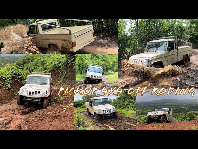 Mahindra Bolero 4x4 pickup stuck in mud | offroading #4x4offroad #trending #forest #mahindra