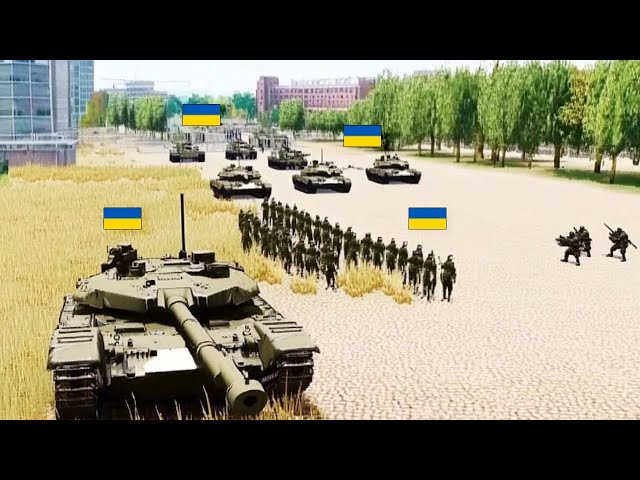 For the first time GIANT Ukraine tanks are moving into Russian territory - Arma 3