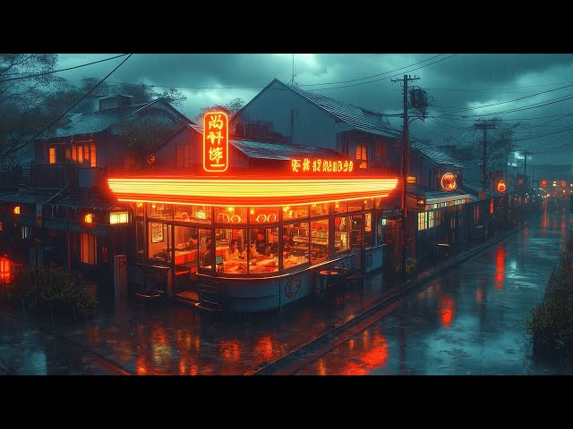 Experience 1980s & 90s Lofi Hip Hop Beats That Will Boost Productivity | Retro Rainy Nights Japan