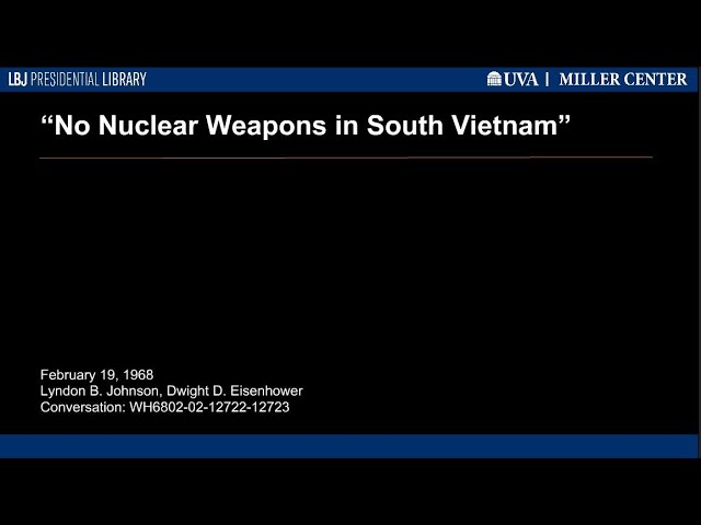 "No Nuclear Weapons in South Vietnam"