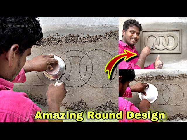 Amazing Round Design - Home Bowl Use Cement Sand And Wall Design