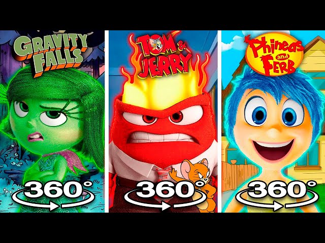 Inside Out 2 but in Popular Cartoons Part 2 - 360°