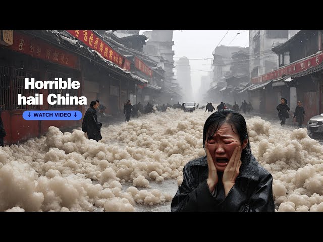 Huge hail the size of a tennis ball destroys Bijie in Guizhou Province, China!