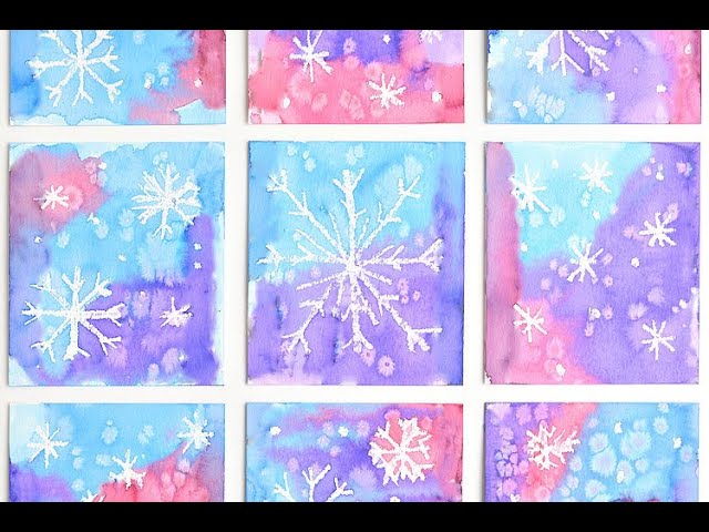 Magic Salt and Watercolor Snowflake Art