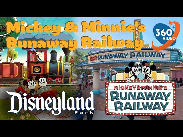 NEW Mickey & Minnie's Runaway Railway FULL Ride POV [360° 6.1K] Disneyland - Mickey's ToonTown 2023