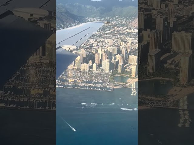 Honolulu Airport (PHNL) Landing 26L Runway approach from passenger