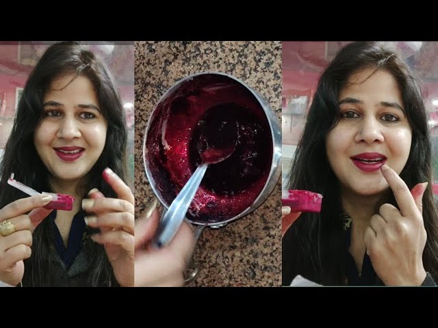 हर महिला गुलाबी होठों के लिए लिपस्टिक घर पर बनाएं👁#lips #lipstick