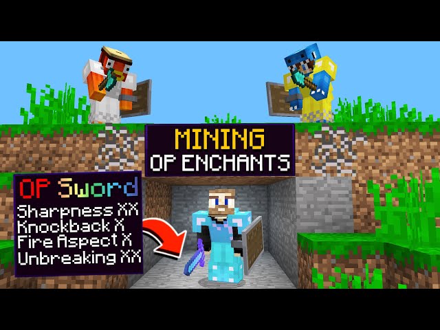 Minecraft Manhunt, But When the Hunters Mine I get Enchants...