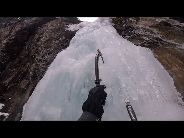 First Person Ice Climbing: "The Elevator Shaft" (WI4-), Hyalite Canyon, SW Montana