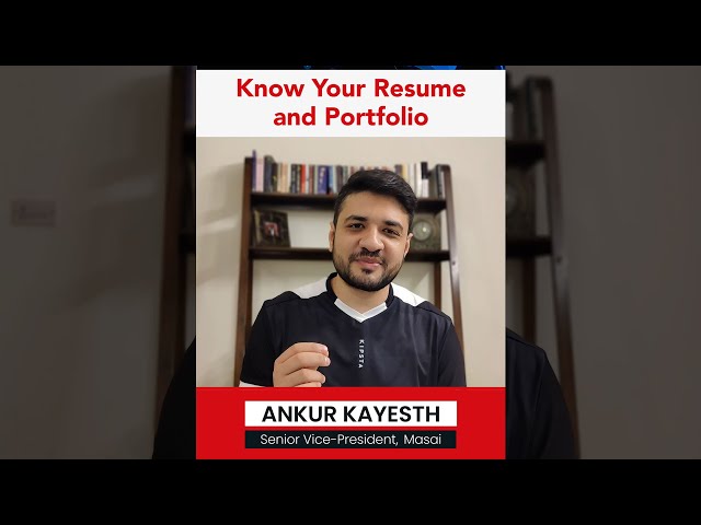 Know your Resume and Portfolio | #InterviewPrep #Shorts