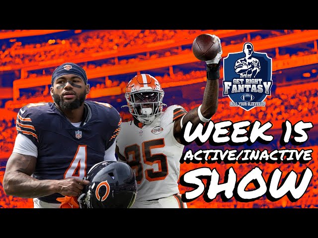 Week 15 Sunday Morning Active/Inactive MUST Start or Sit Advice | *Live* Chat Q&A