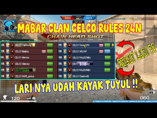 MABAR CLAN CELCO RULES 24N ! LARINYA UDAH KAYAK TUYUL ! KENCENG BANGET ! // Point Blank Zepetto