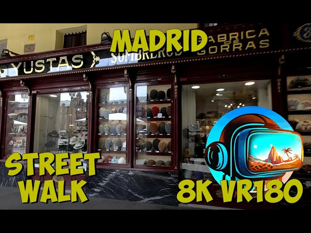 22 Madrid Spain walking past the shops in Plaza Mayor 8K 4K VR180 3D Travel