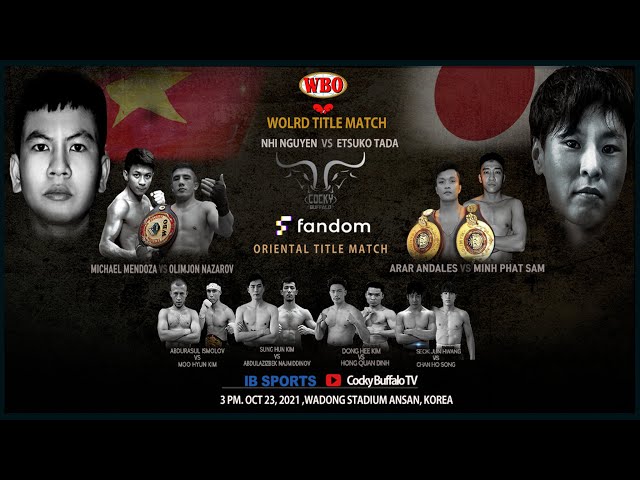 WBO WORLD TITLE MATCH AND WBO ORIENTAL TITLE MATCH