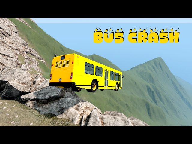 BUS FALL INTO THE ABYSS - BEAMNG DRIVE