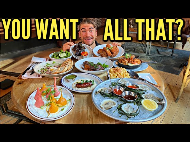 GIANT AMERICAN PUB FOOD FEAST | Steak, Fried Chicken, Shrimp, Ribs, Oysters, Mac & Cheese