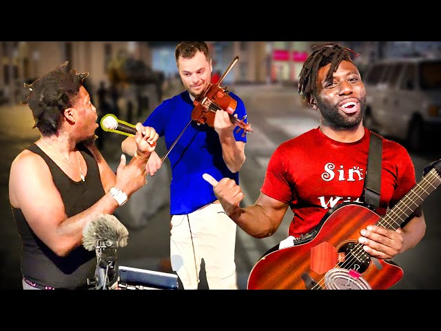 Street Rapper SHOCKED when Violinist Interrupts