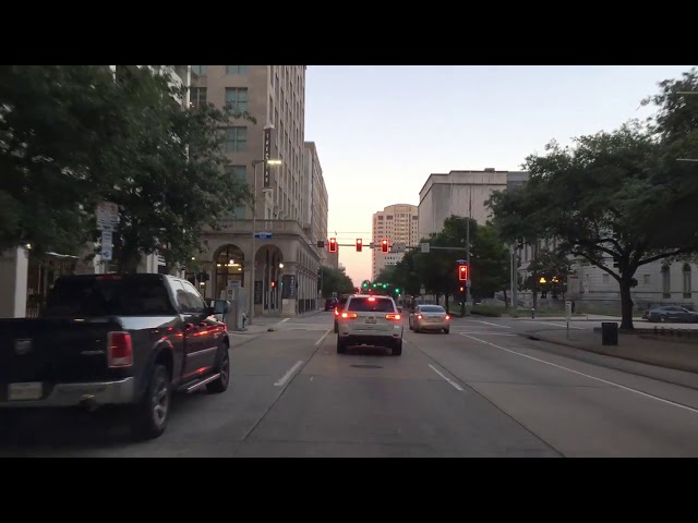 63 Houston 4K   Sunset Drive   Driving Downtown