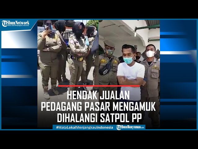 Viral Emak-emak Hendak Jualan di Pasar Mengamuk Dihalangi Satpol PP