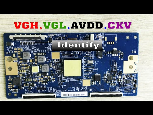 How to identify VGH, VGL, AVDD, and CKV voltage on the t-con board.