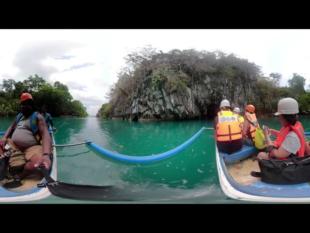 360 video of a ride in a underwater Cave Puerto Princesa, Palawan, Philippines