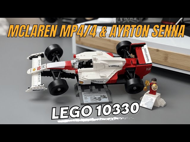 LEGO Icons 10330 McLaren MP4/4 & Ayrton Senna - Unboxing, Speed Build,  & Review