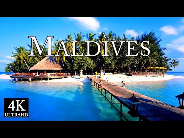 FLYING OVER MALDIVES (4K UHD), Relaxing Music Along With Beautiful Nature Video - Soft Relaxing