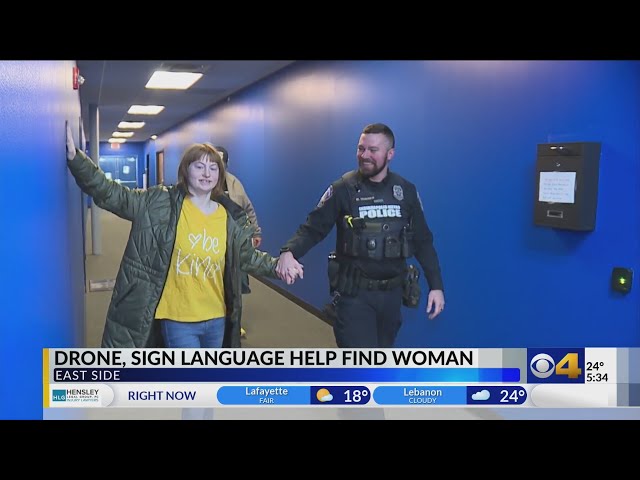 IMPD officers use drone, sign language to safely return missing woman to her home