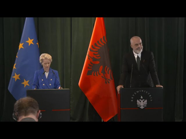 European Commission President Ursula von der LEYEN Western Balkans tour (Albania)