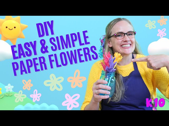 Make Easy 🌸 DIY PAPER FLOWERS 🌸 - craft for kids! #kidscraft