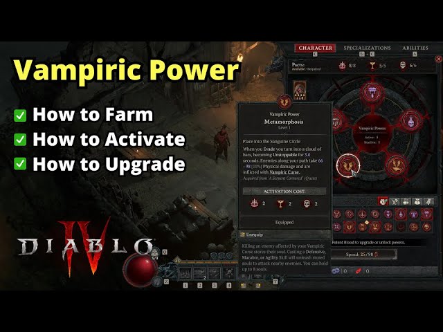 Vampiric Power Basics Explained in 100s - Diablo 4 Season 2