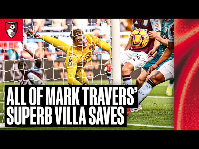 All of Mark Travers' saves in SENSATIONAL performance against Aston Villa