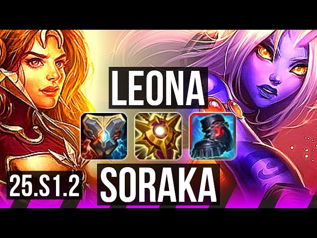 LEONA & Miss Fortune vs SORAKA & Ezreal (SUP) | 15k DMG | KR Master | 25.S1.2