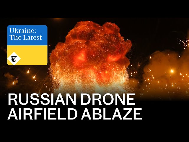 Russia's drone airfield 'in flames' & French fighter jets unleashed | Ukraine: The Latest | Podcast